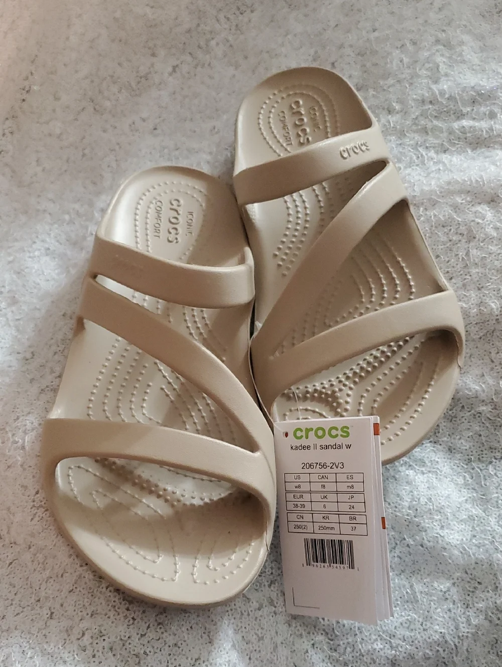NWT CROCS Kadee II Sandals Women's - Size W8 - Cobblestone - Summer
